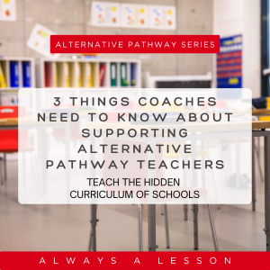 instructional coaches supporting non traditional teachers